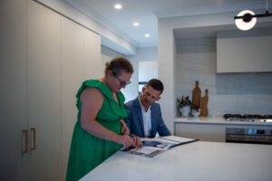 Andrew Santich with client